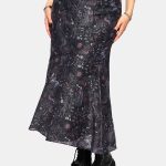 Haunt Medieval Printed Asymmetric Midaxi Skirt