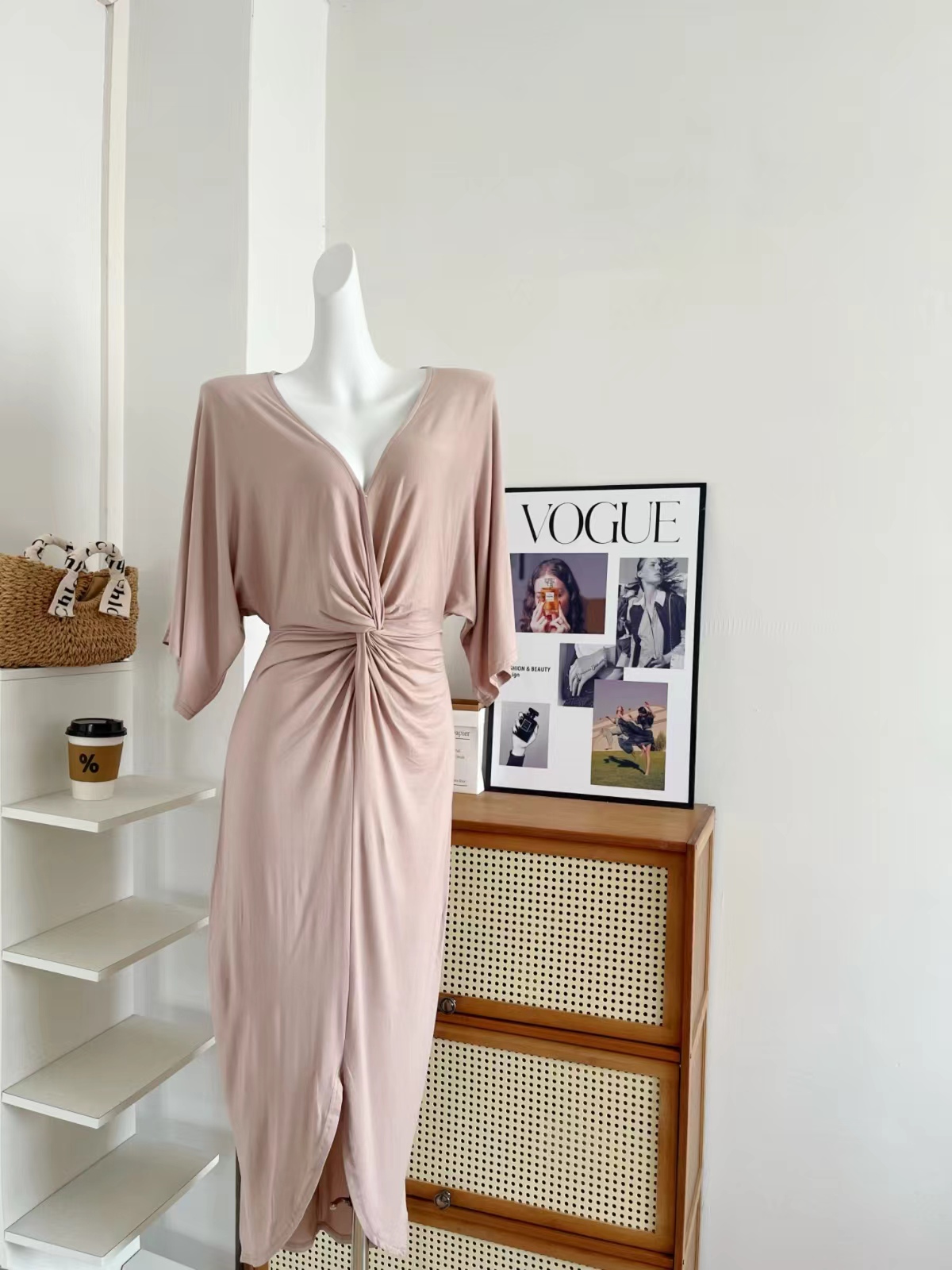 THE SWAN Light Luxury Summer Cool Lazy Long Knit Dress French Elegant - Image 2