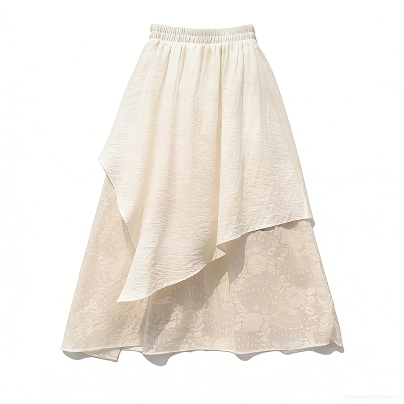 Irregular Lace Midi Skirt 2026 Summer Korean Style Women - Image 5